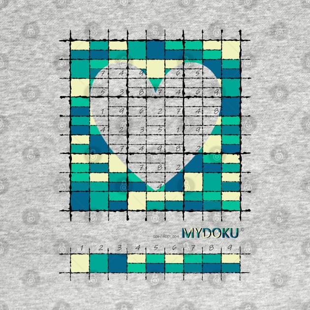 Mydoku_006_H001_004_F: Sudoku, Sudoku coloring, logic, logic puzzle, holiday puzzle, fun, away from screen by Mydoku